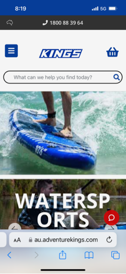 Adventure Kings pwa site screenshot